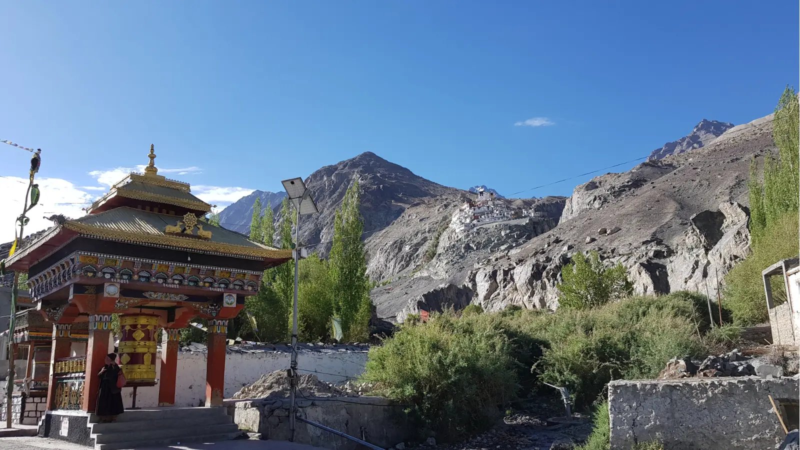 Leh surrounded by mountains and open skies